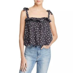 DL1961 Polka Dot Tie Halter Top Size L